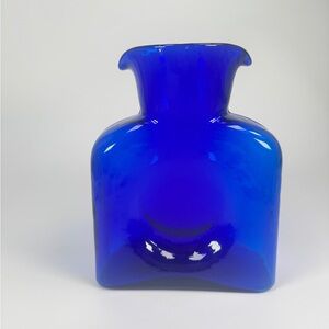Blenko Mid Century Cobalt Blue Vintage Pitcher Vase